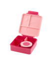 Bento Lunch Box w Insulated - Pink with Food Flask 